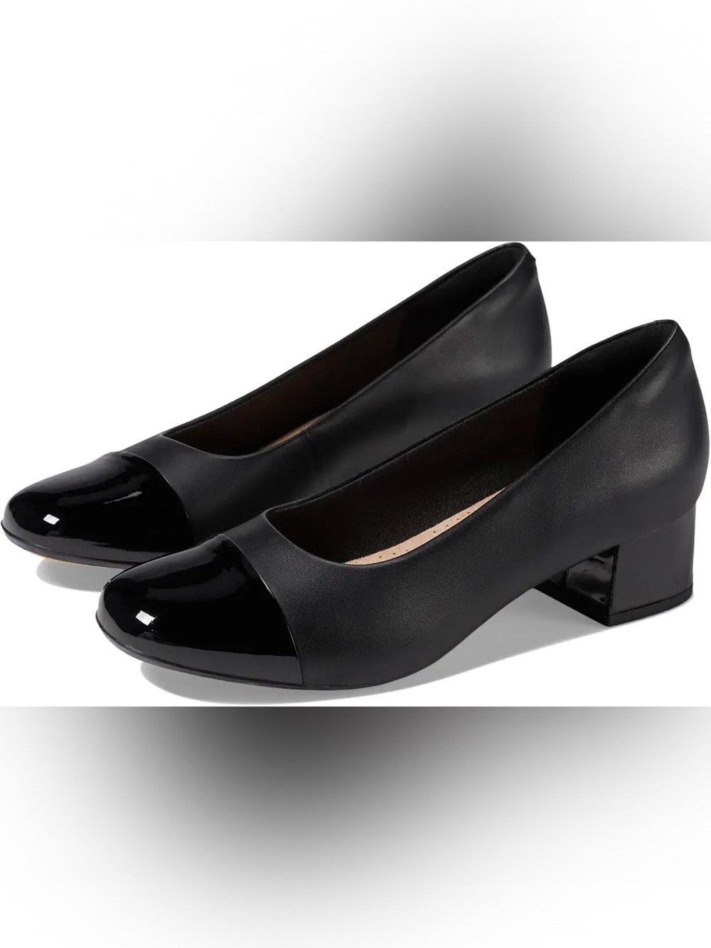 Clarks Marilyn Sara Pump in Black Combination Textile size 9.5